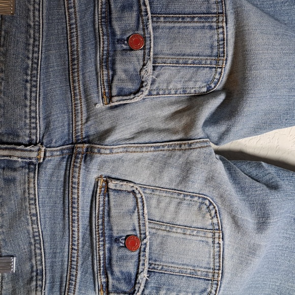 Hollister Company Vintage Y2K Junior Jeans Denim Size 3 Stretch Raw Hem Boot Cut - Picture 4 of 11